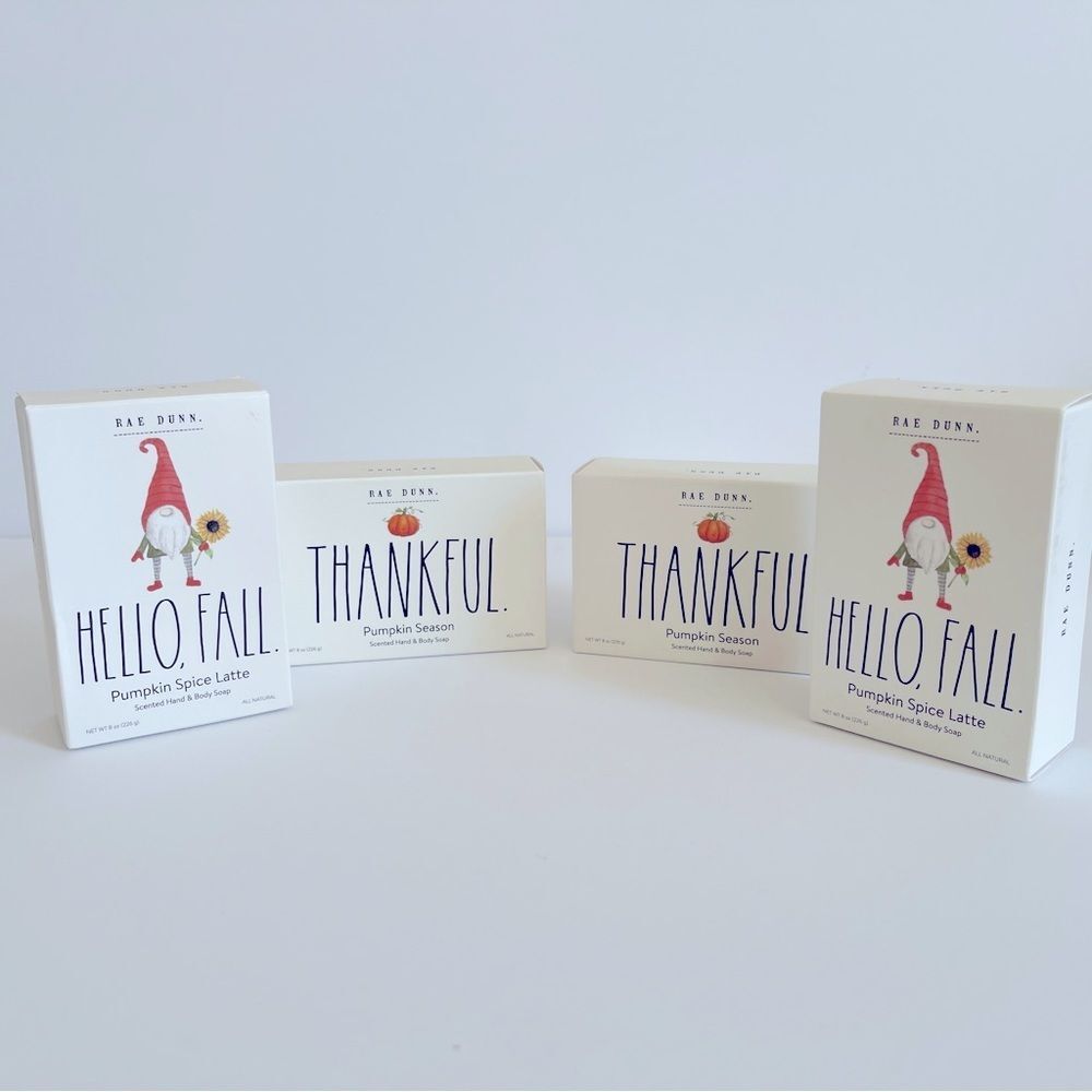 Rae Dunn Fall Soap 4 Bars